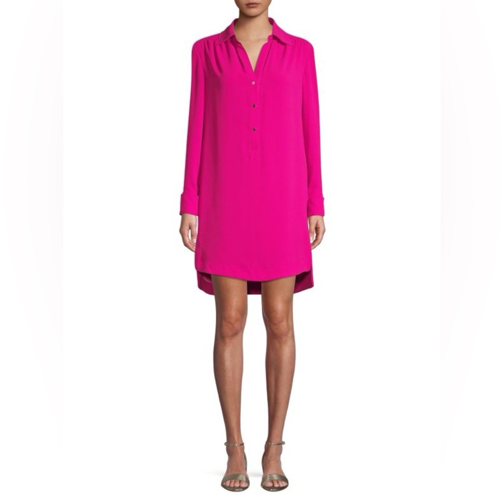 Trina Turk Pink Welwood Shirt Dress Size XS